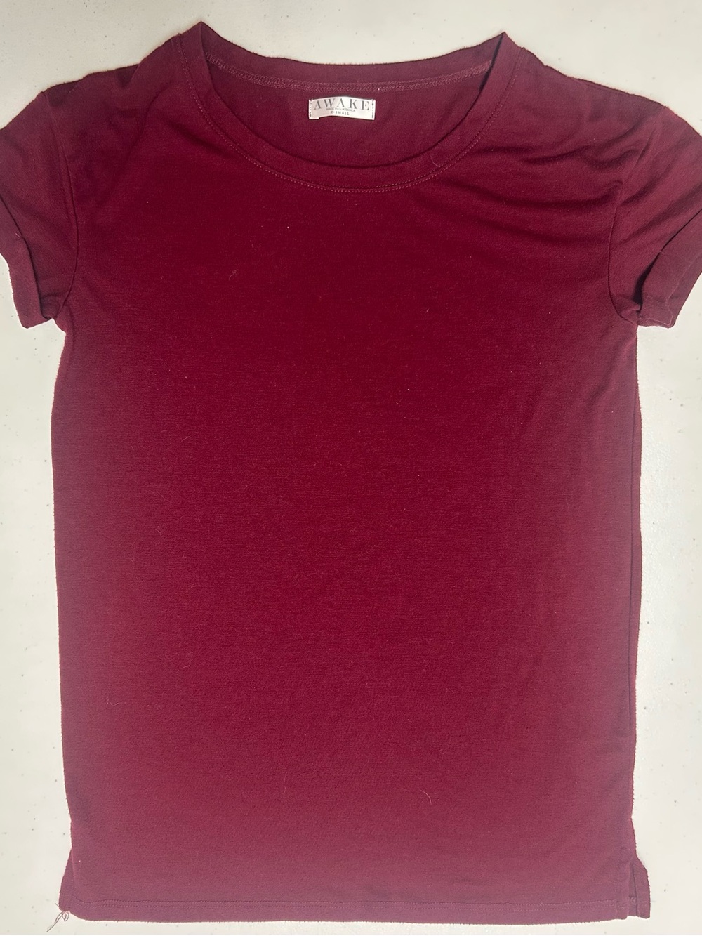 Awake Wine Red Crewneck Tee